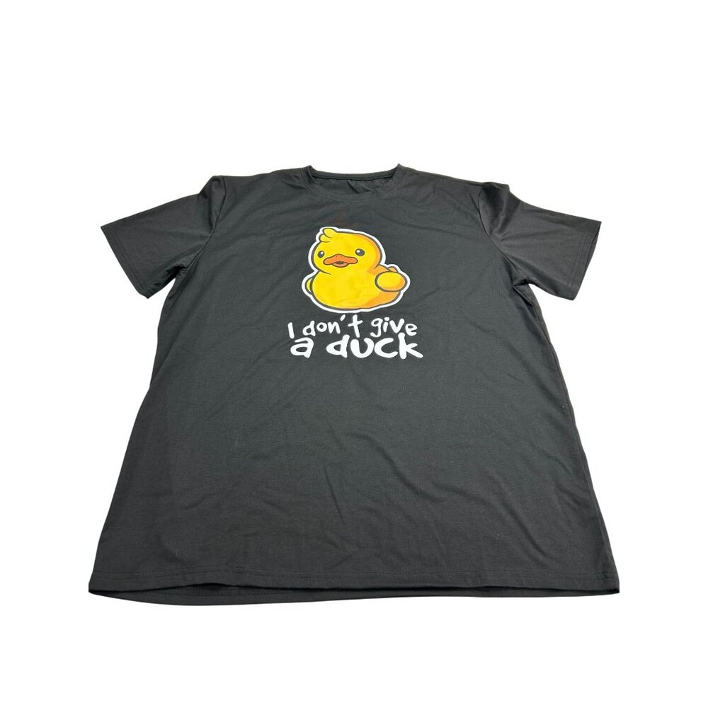 I Dont Give A Duck Graphic T-Shirt XXL Black Humor Short Sleeve